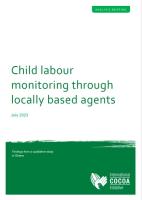 ICI analysis brief: Child labour monitoring through locally based agents 