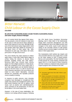 Bitter Harvest: An Overview of Child Labour in the Cocoa Supply Chain
